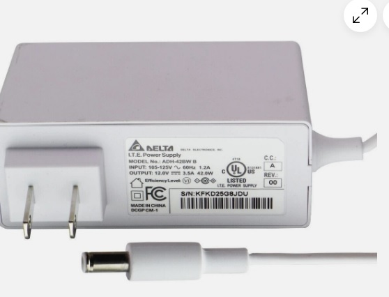 Delta (12V/3.5A) 42-WATT ITE Power Supply Wal Adapter - White (ADH-42BW B) Brand Delta Type Adapter Color Whi